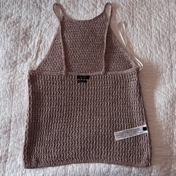 NWOT Massimo Dutti Crochet Knit High Neck Top - Size S - Picture 6 of 14